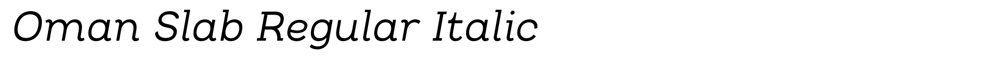 Oman Slab Regular Italic image